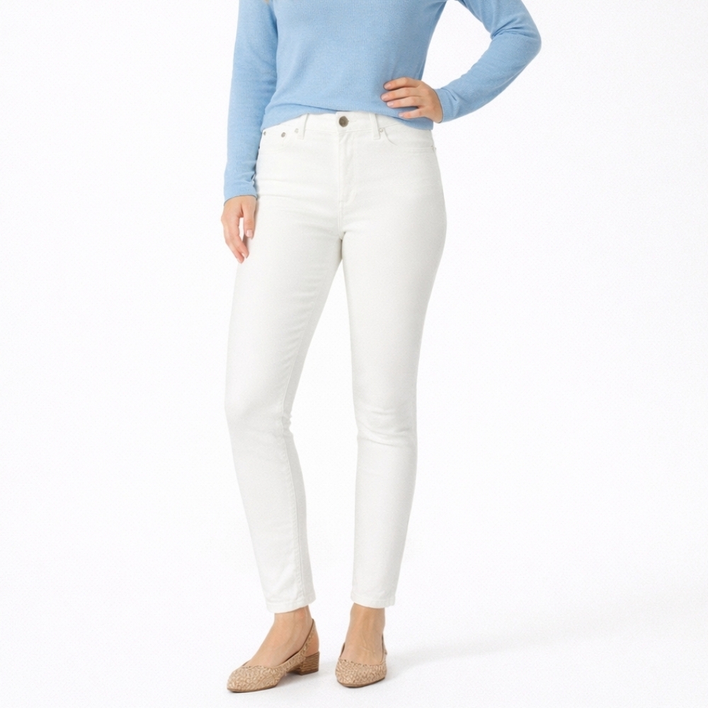 Apperloth A White Coated Skinny Pants L NWT